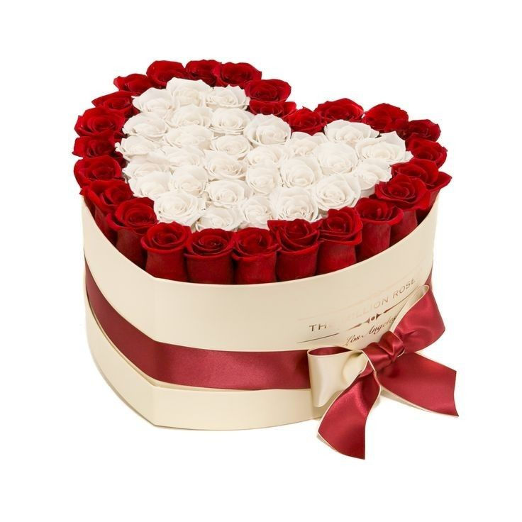 Heart box of roses