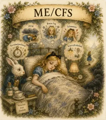 Alice Im Wunderland träumend