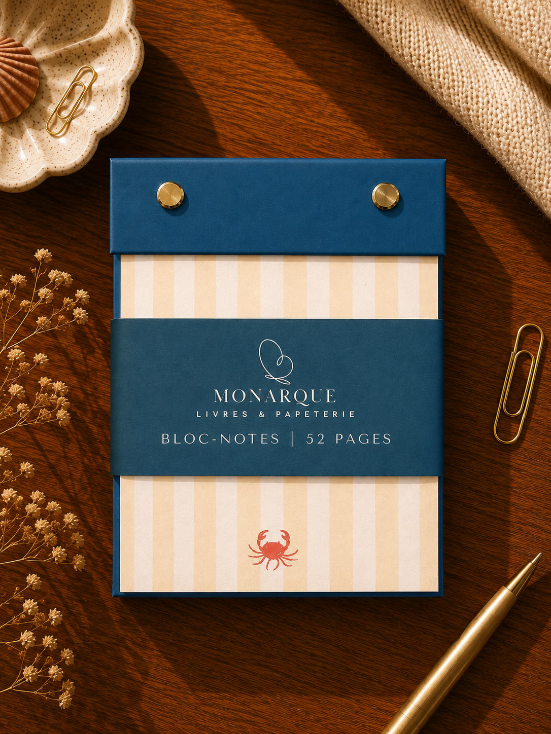 Bloc-notes 52 pages réutilisable Crabe 2 | Notepad – Crab