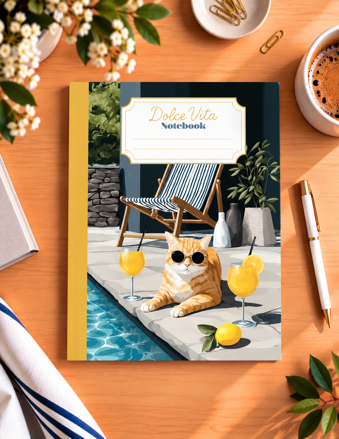 Notebook Chat 9 | Cat Apérol Spritz