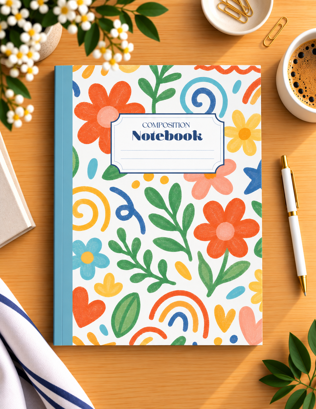 Notebook Fleurs Arc-en-Ciel | Rainbows and Flowers