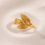 Thumbnail: gold leaf ring