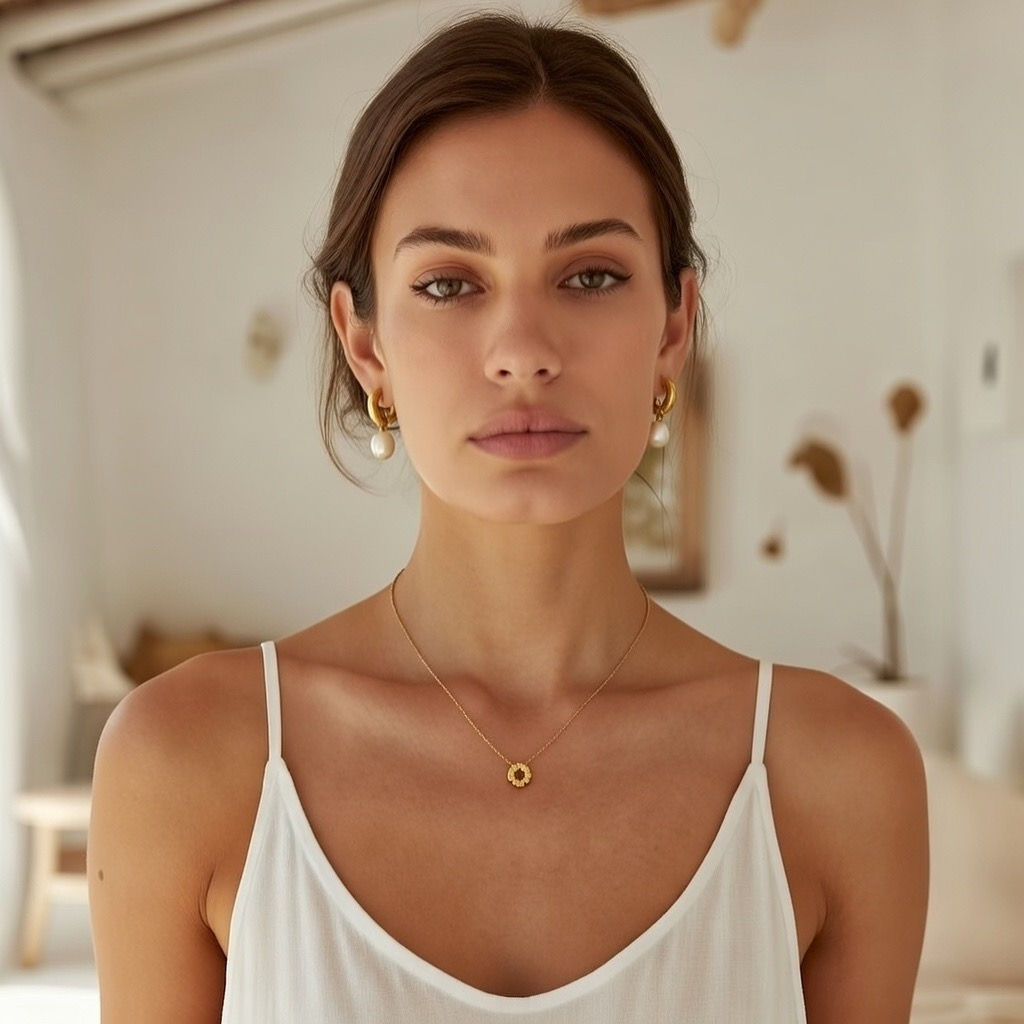 Chunky Hoops Freshwater Pearl Earrings