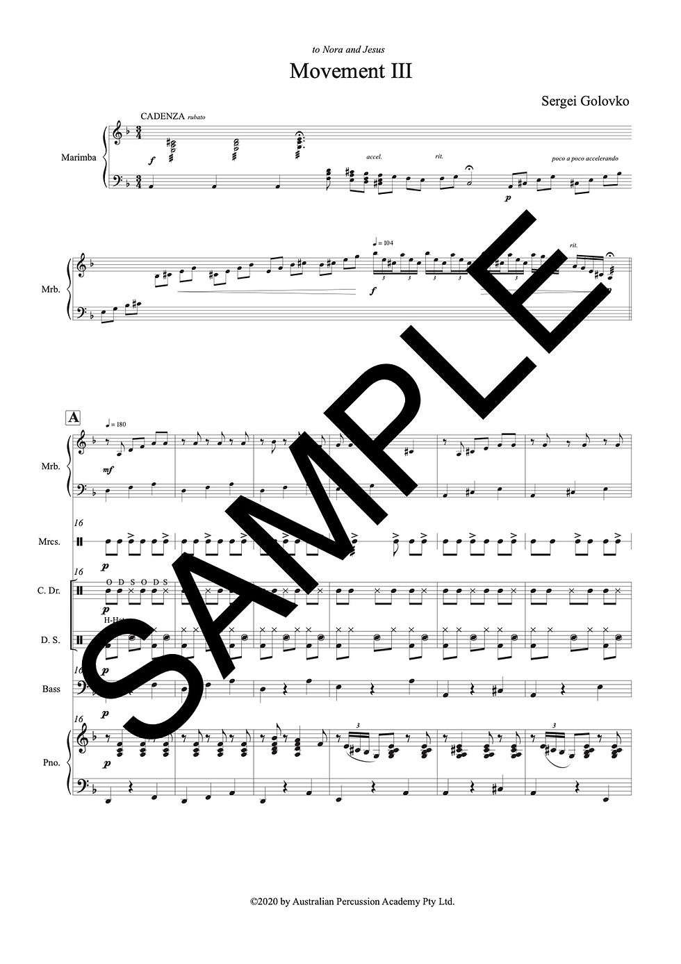 Thumbnail: COLOMBIAN MARIMBA CONCERTO, Movement 3, For Marimba and Rhythm Section