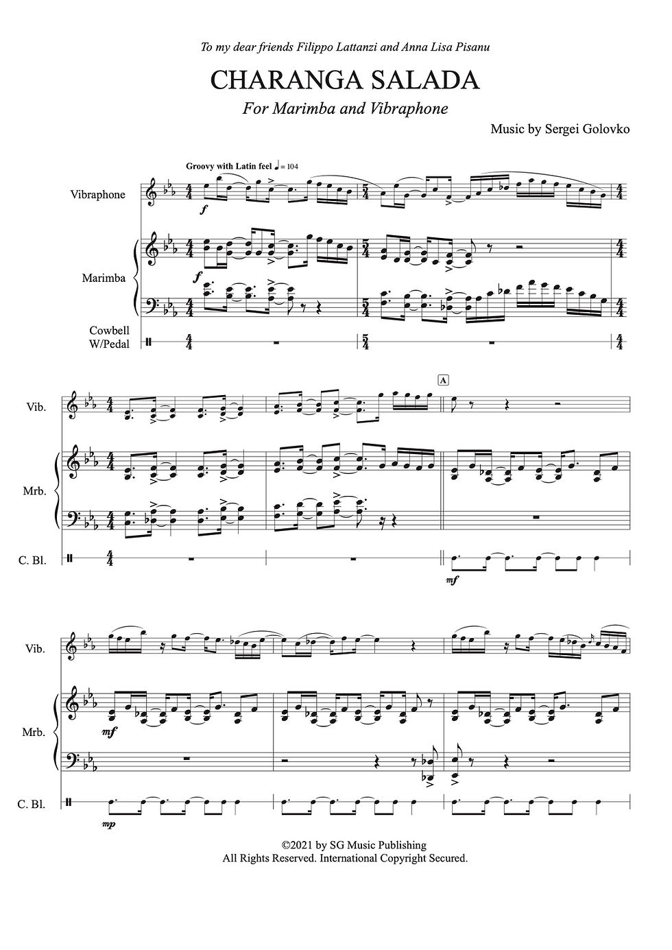 Miniature : CHARANGA SALADA - Marimba and Vibraphone DUET