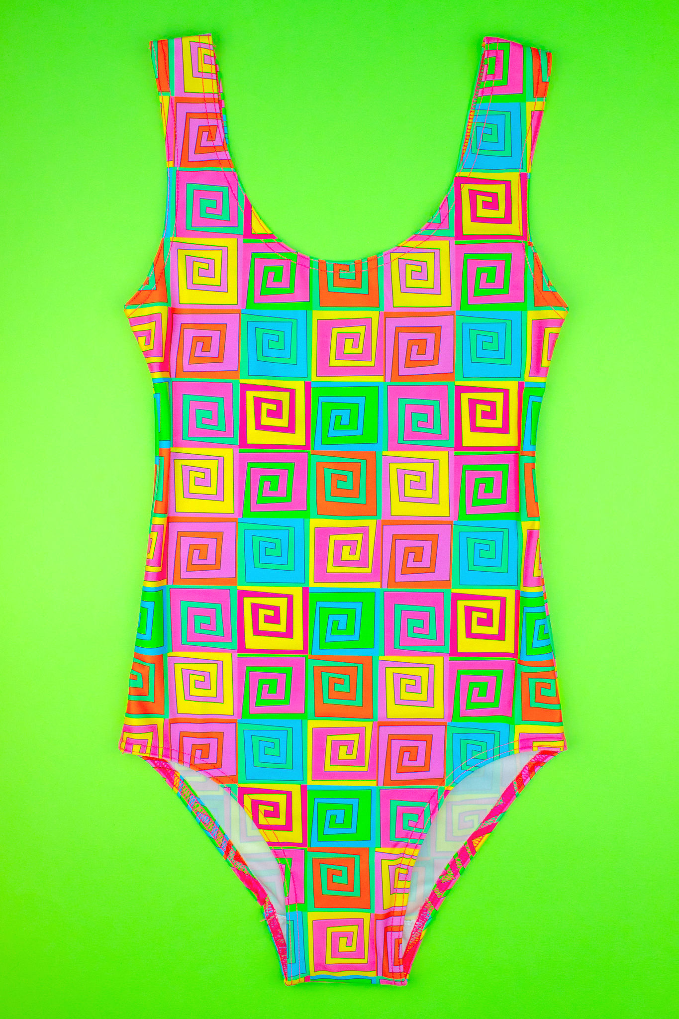 Geo Spiral Scoop Swimsuit