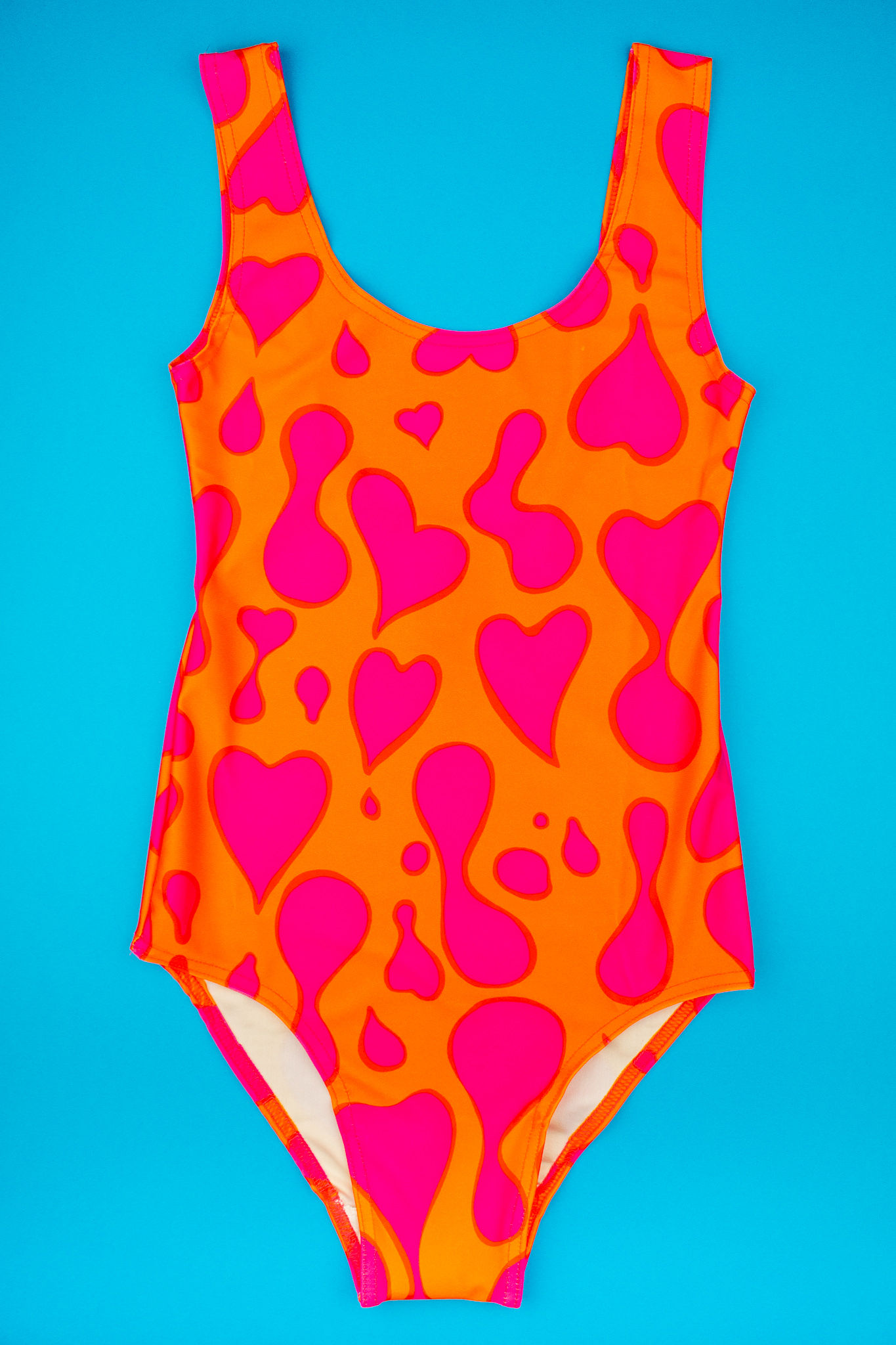 Lava Love Orange & Pink Scoop Swimsuit