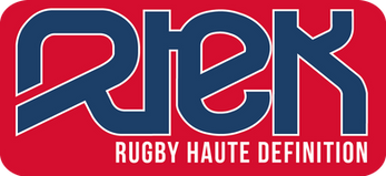 LOGO ROUGE ET BLEUR RTEK RUGBY HAUTE DEFINITION