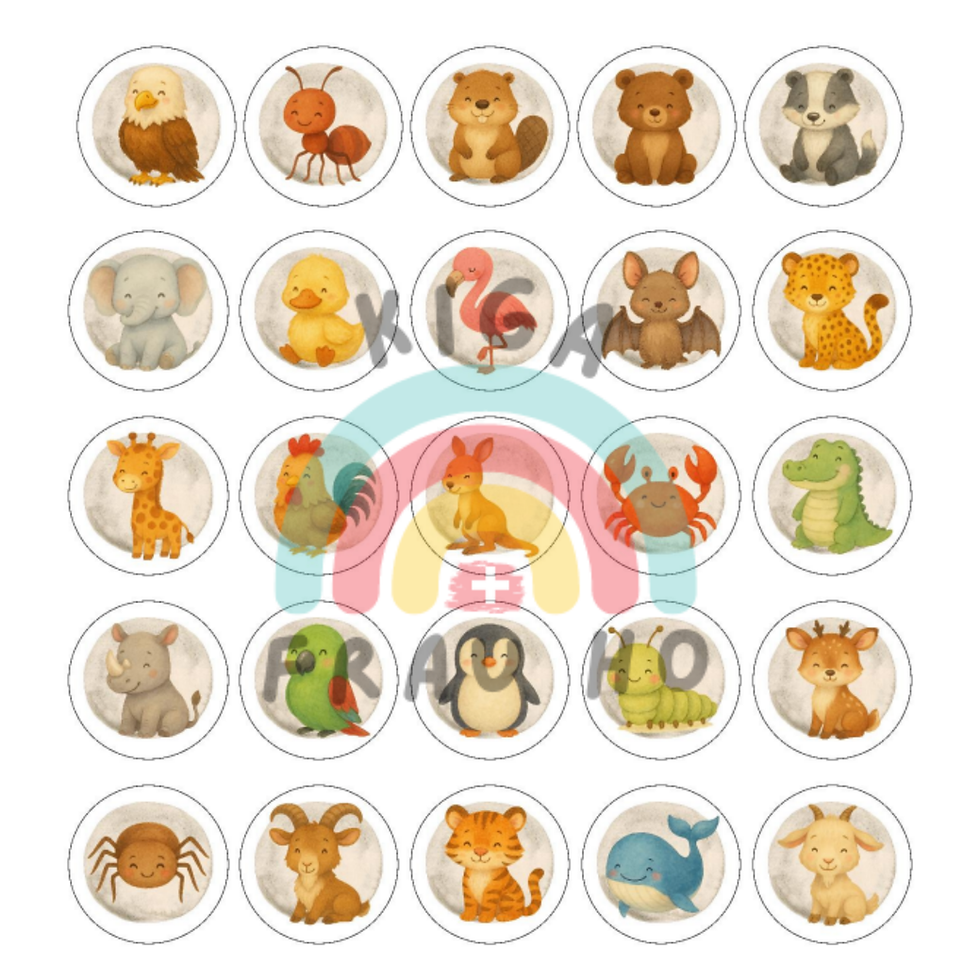 Miniaturbild: 50 Erkennungstiere Paket - @kigafrauho