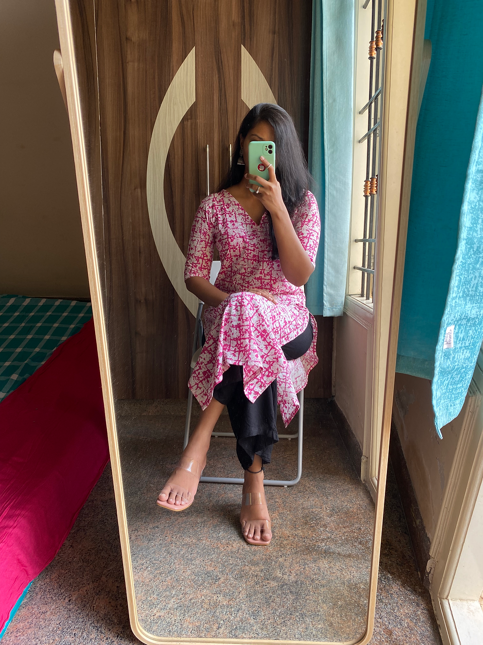 Thumbnail: Pink and White Kurta