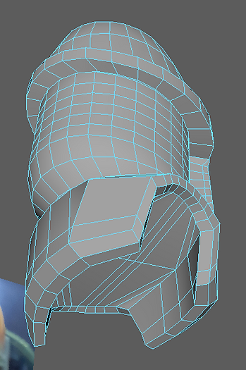 5. Extrude Edges, drag around hole and w
