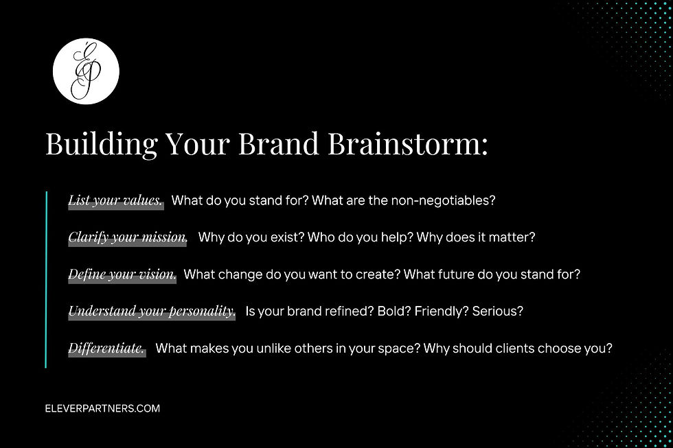 An infographic on how to start building your brand story