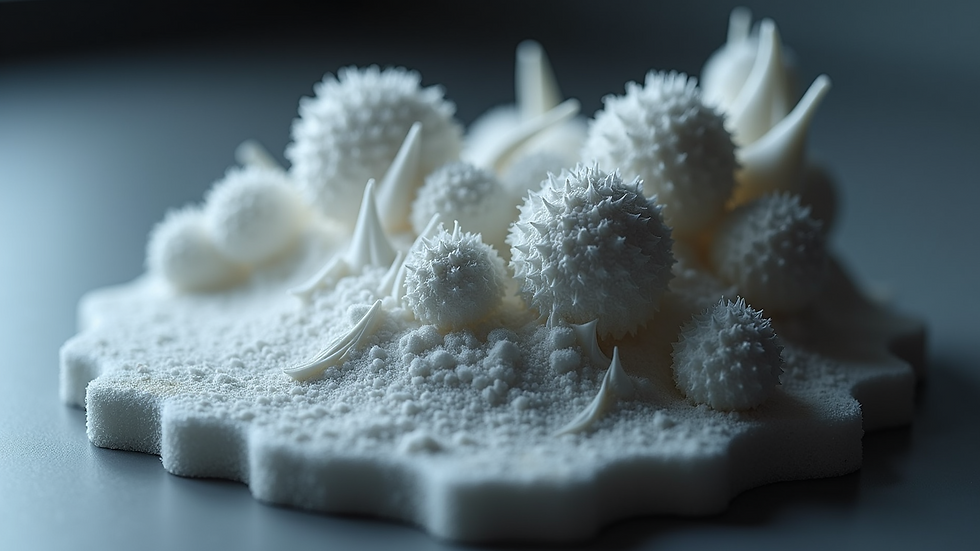 Close-up view of a 3D printed prototype showcasing intricate details
