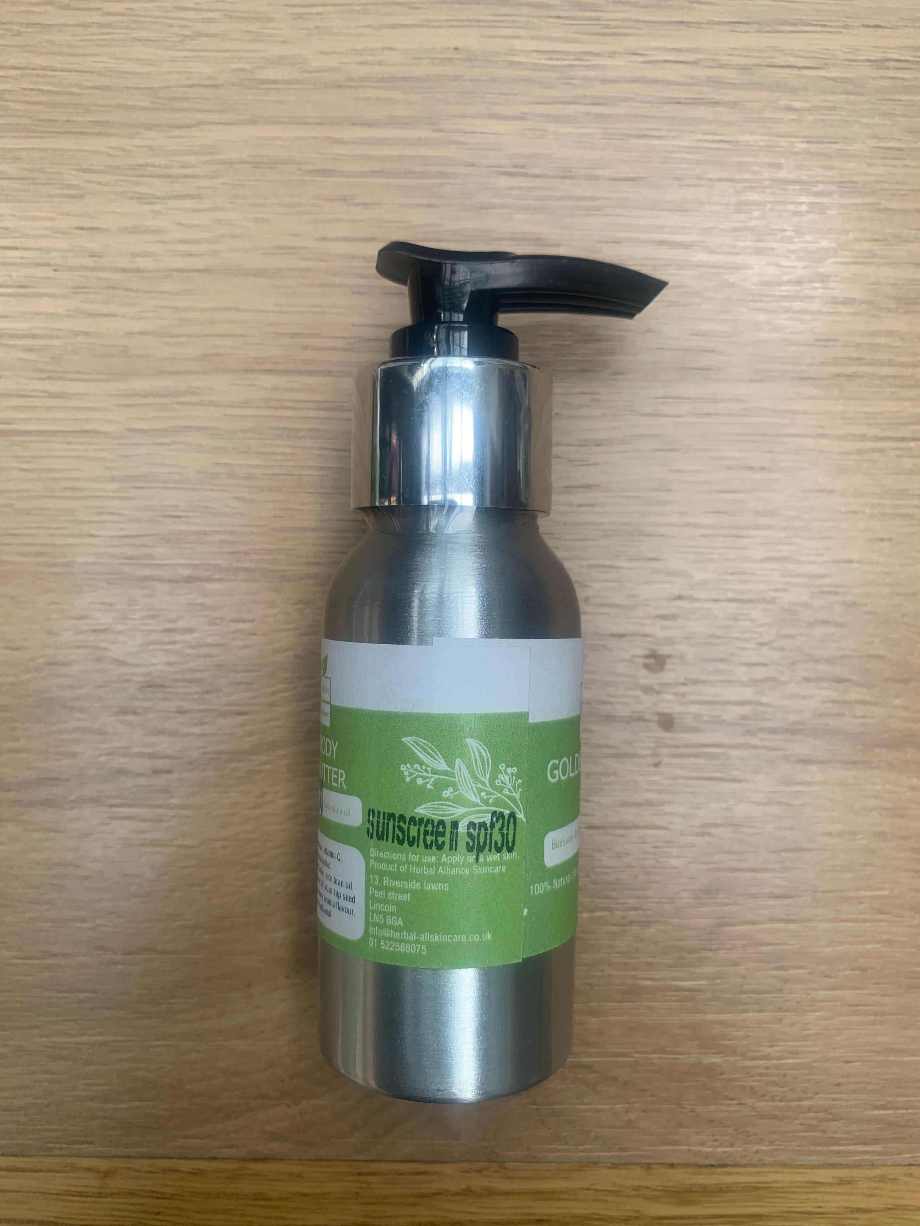 Golden body butter Lotion with sunscreen spf30
