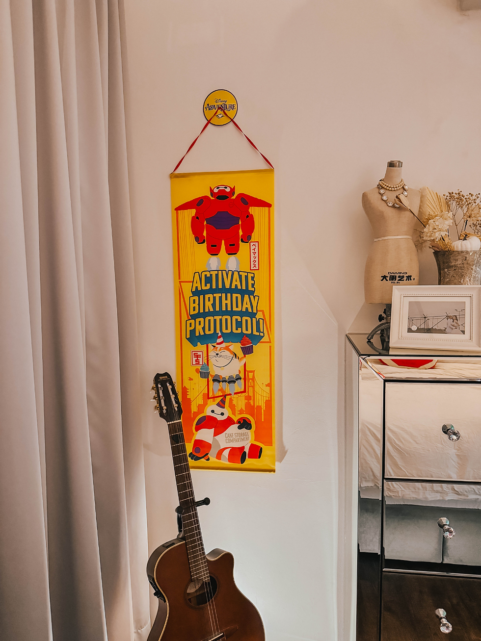 Disney Adventure Happy Birthday Baymax banner party mode fully activated