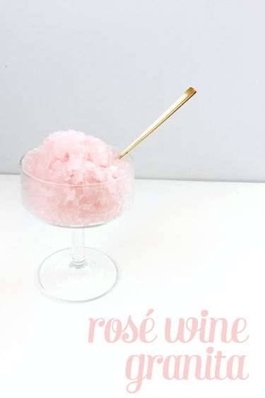 A slushy dessert made with rosé wine