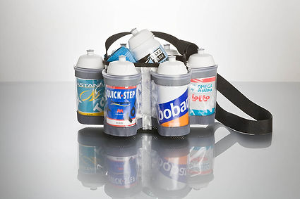 Porta bidones de tela de Tacx para 6 bidones de 500 ó 750 cc personalizados para deporte y ciclismo