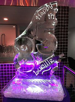 Custom full block ice luge