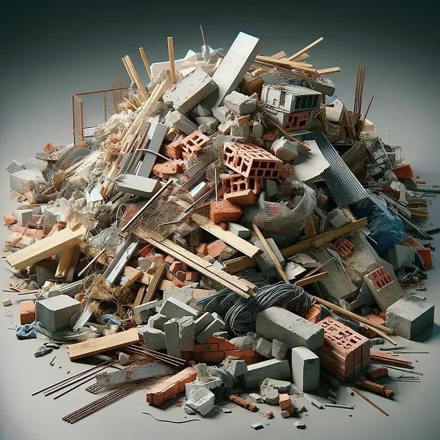 A background of a pile of trash