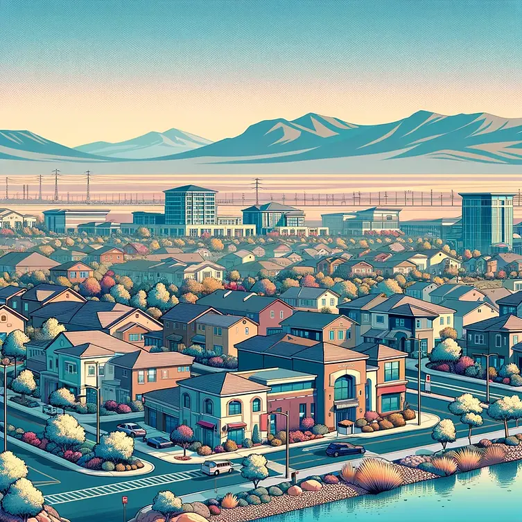 DALL·E 2024-02-29 15.40.10 - A toned-down, less vibrant cartoon-style image of Spring Vall