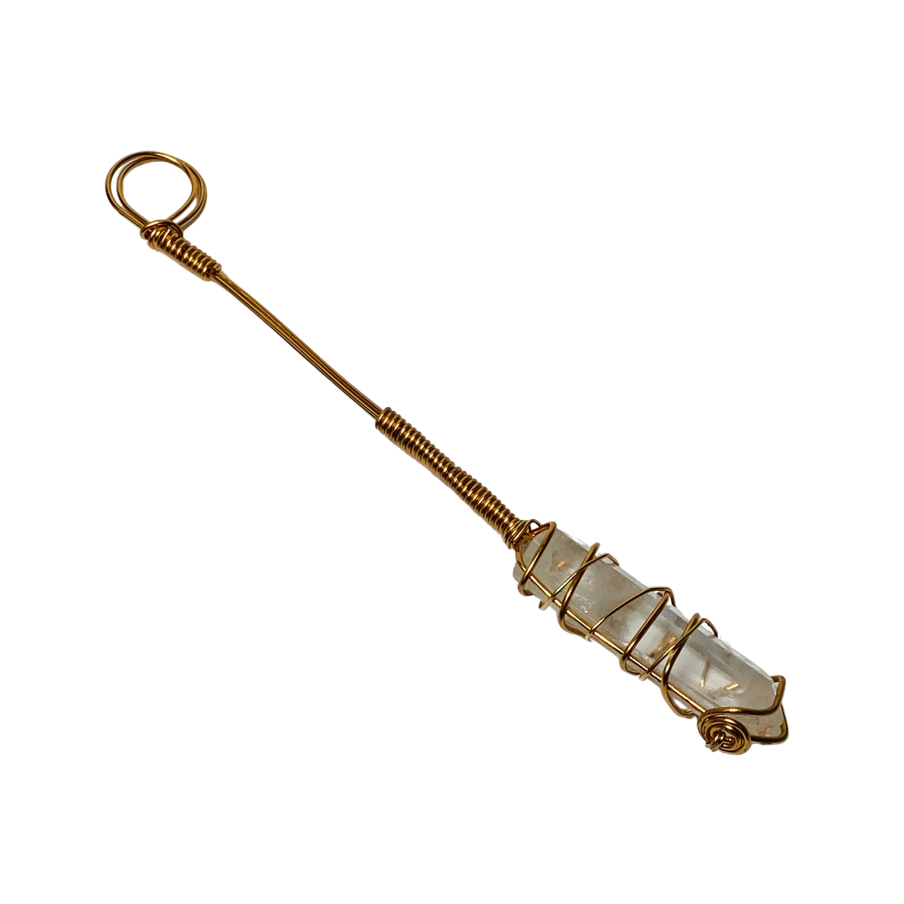 Clear Quartz Swirl Tip Wand
