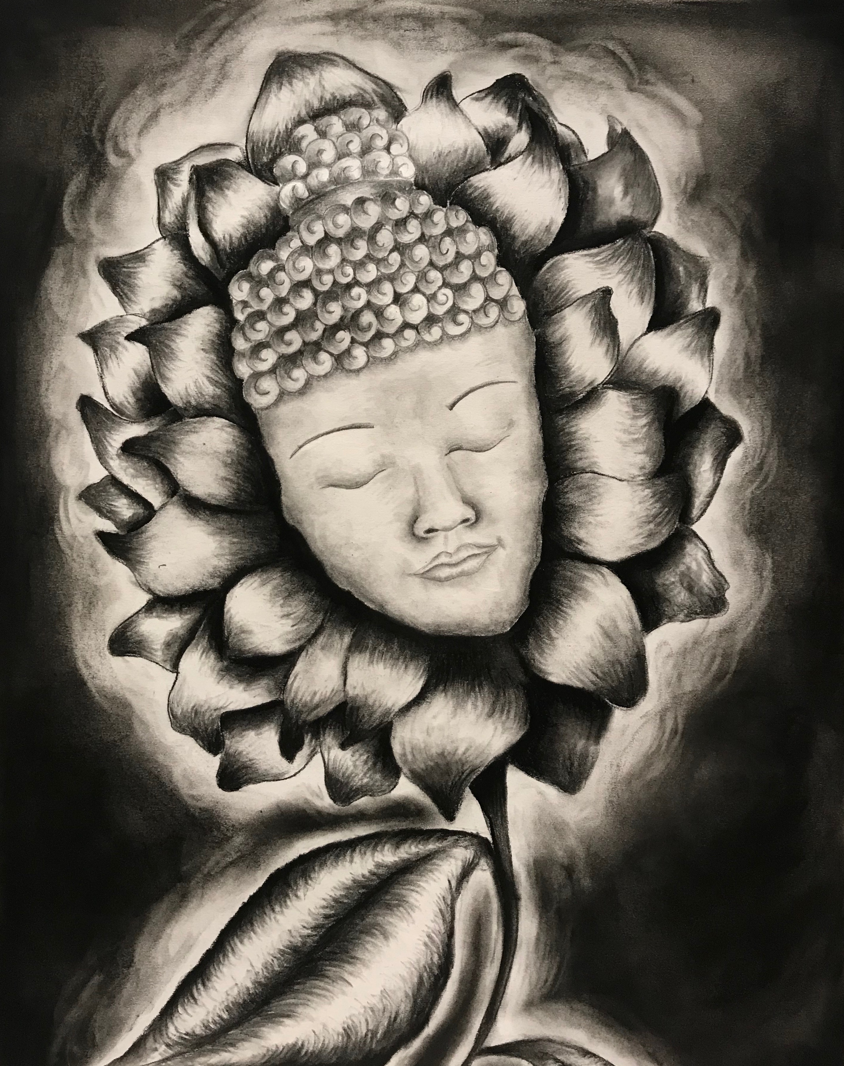 Charcoal and Pencil