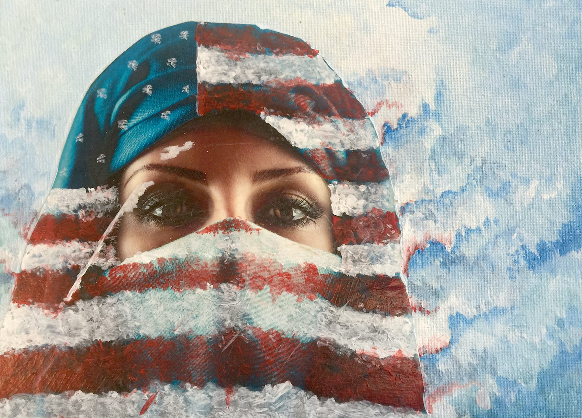 Acrylic and Collage