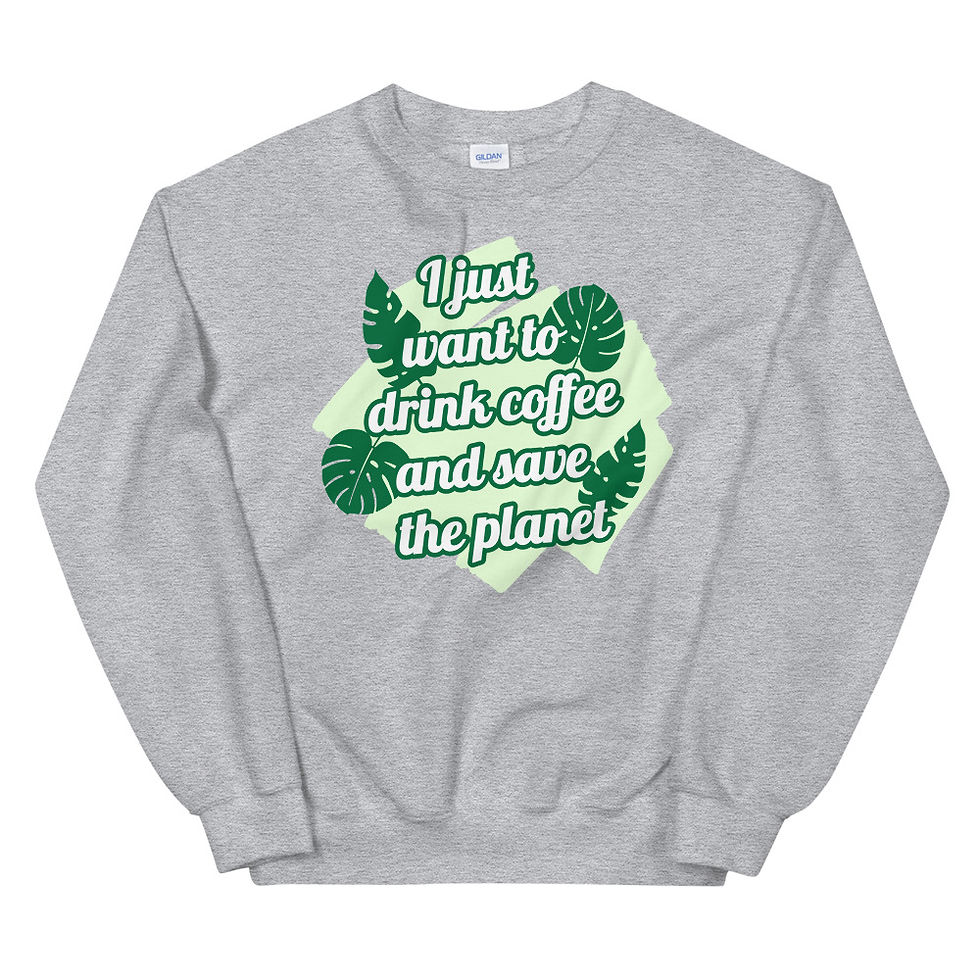 Thumbnail: Unisex Sweatshirt - I JUT WANT TO DRINK COFFEE