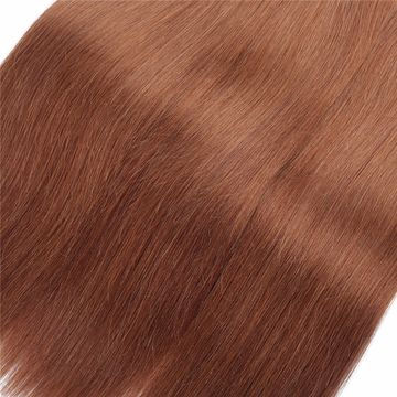 Thumbnail: weft Colored Straight Human Hair extensions