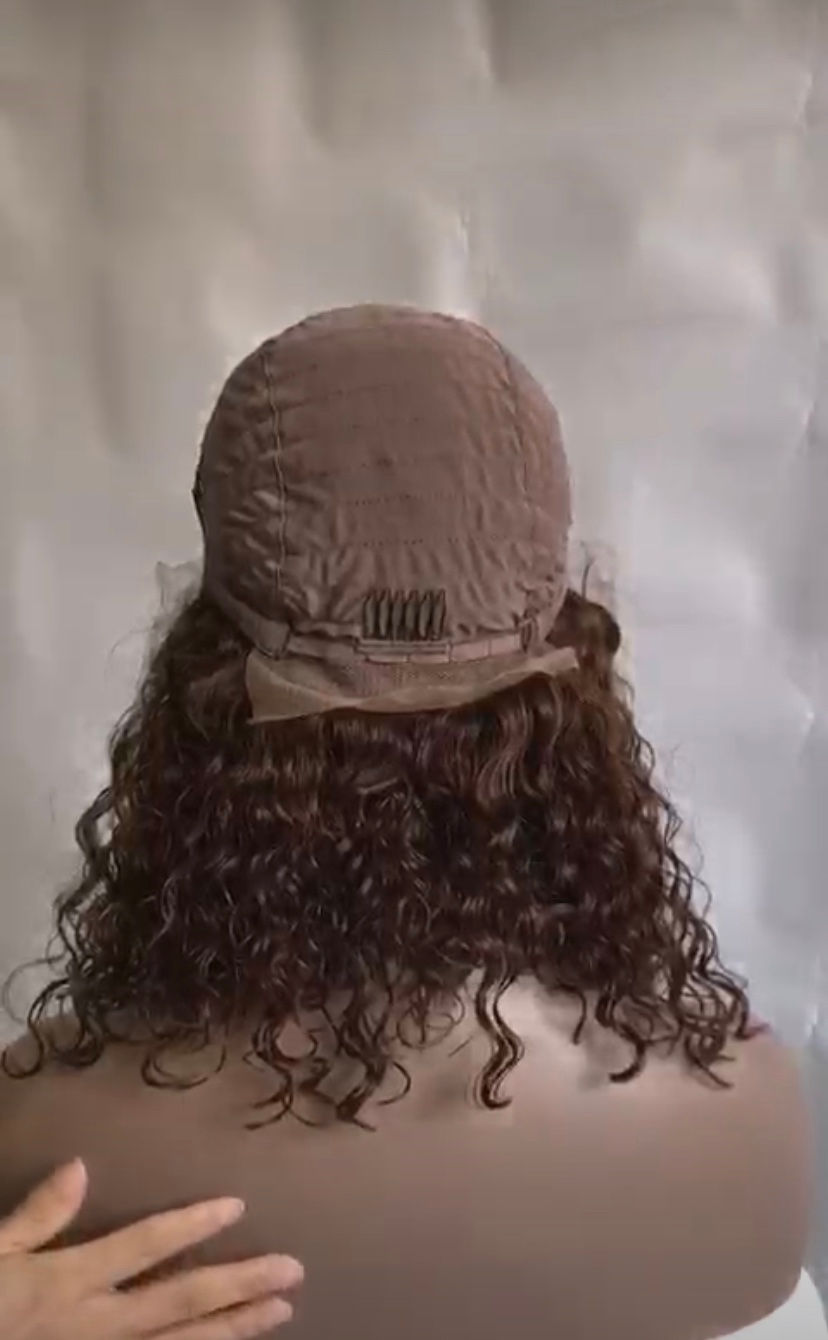 Thumbnail: Wig Human Hair full lace HD water curls