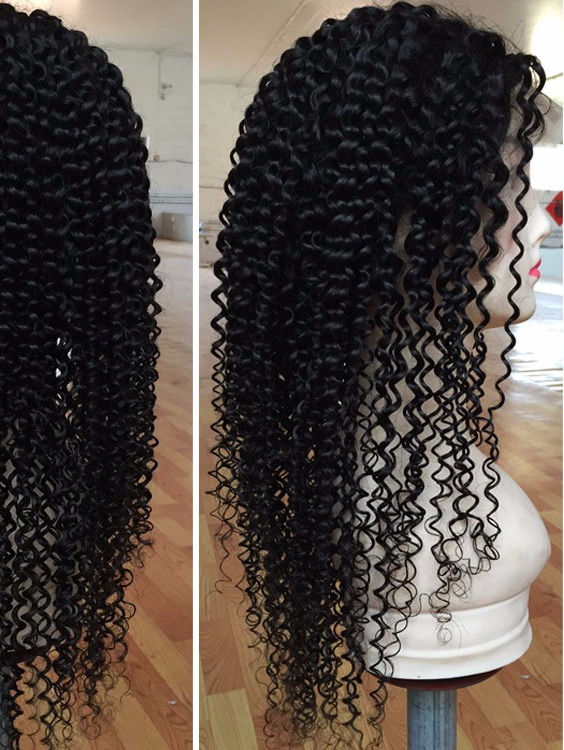 Thumbnail: Jerry curls wig Human Hair swiss Lace