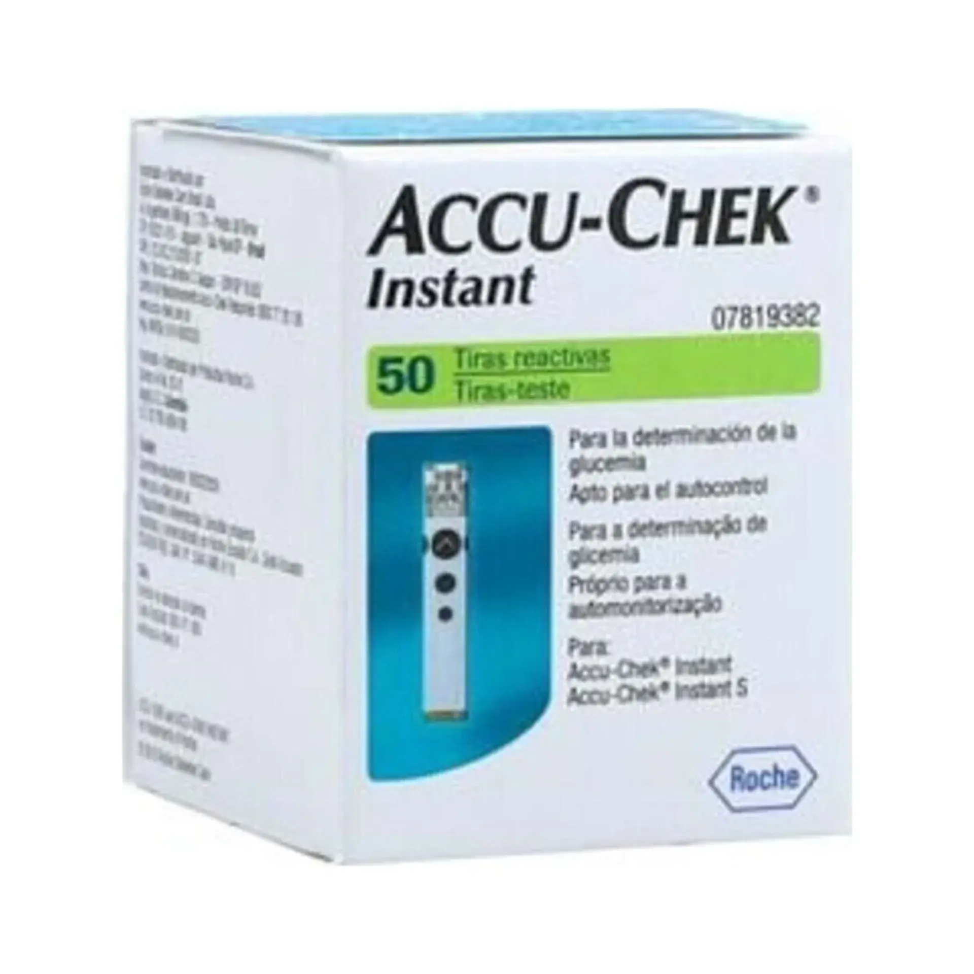 TIRAS REACTIVAS CAJA X 50 ACCU CHEK INSTANT CONTROL