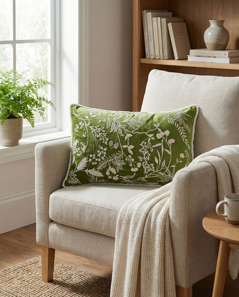 Thumbnail: Morgane “Verde Royale” Lumbar Cushion