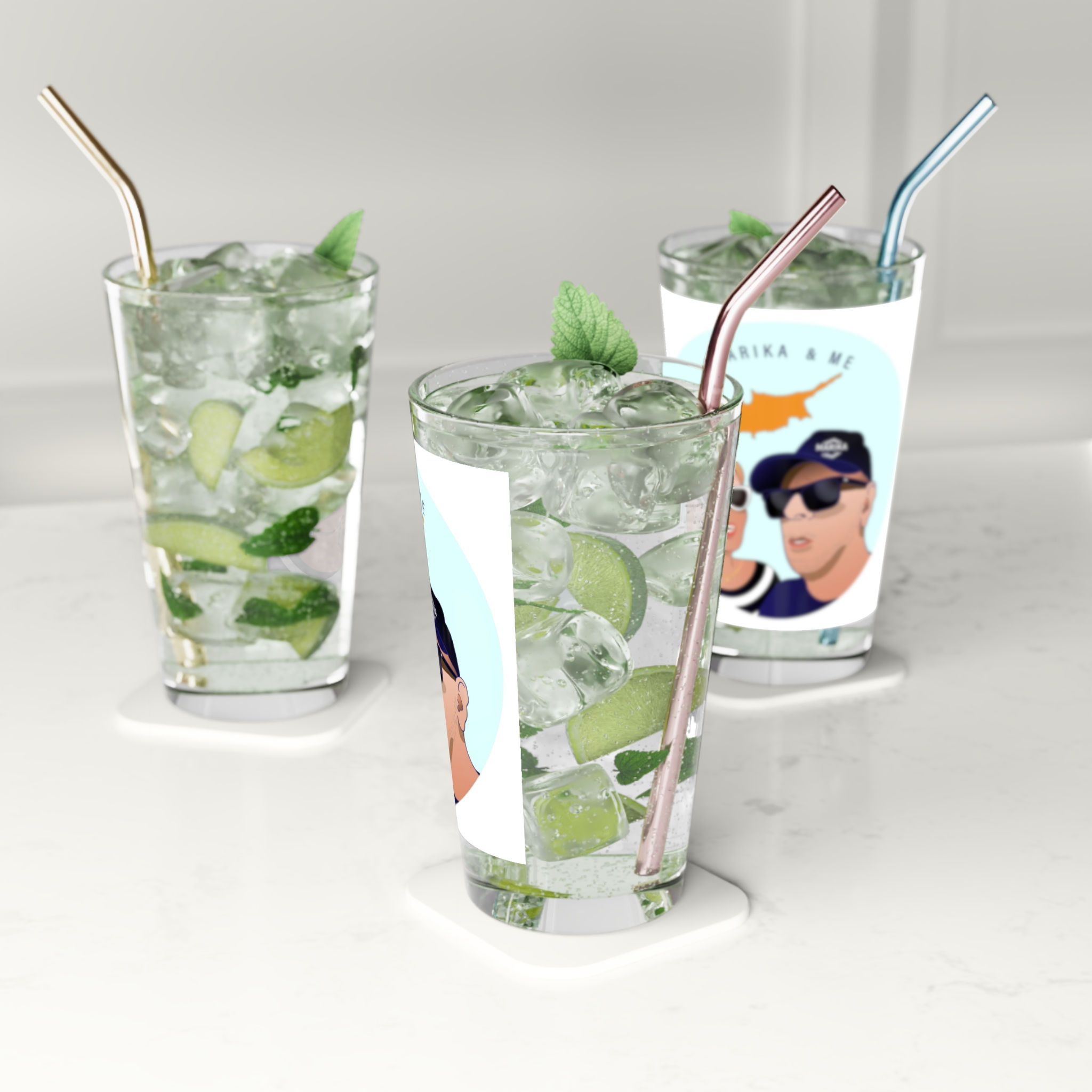 Marika and Me Pint Glass, 16oz