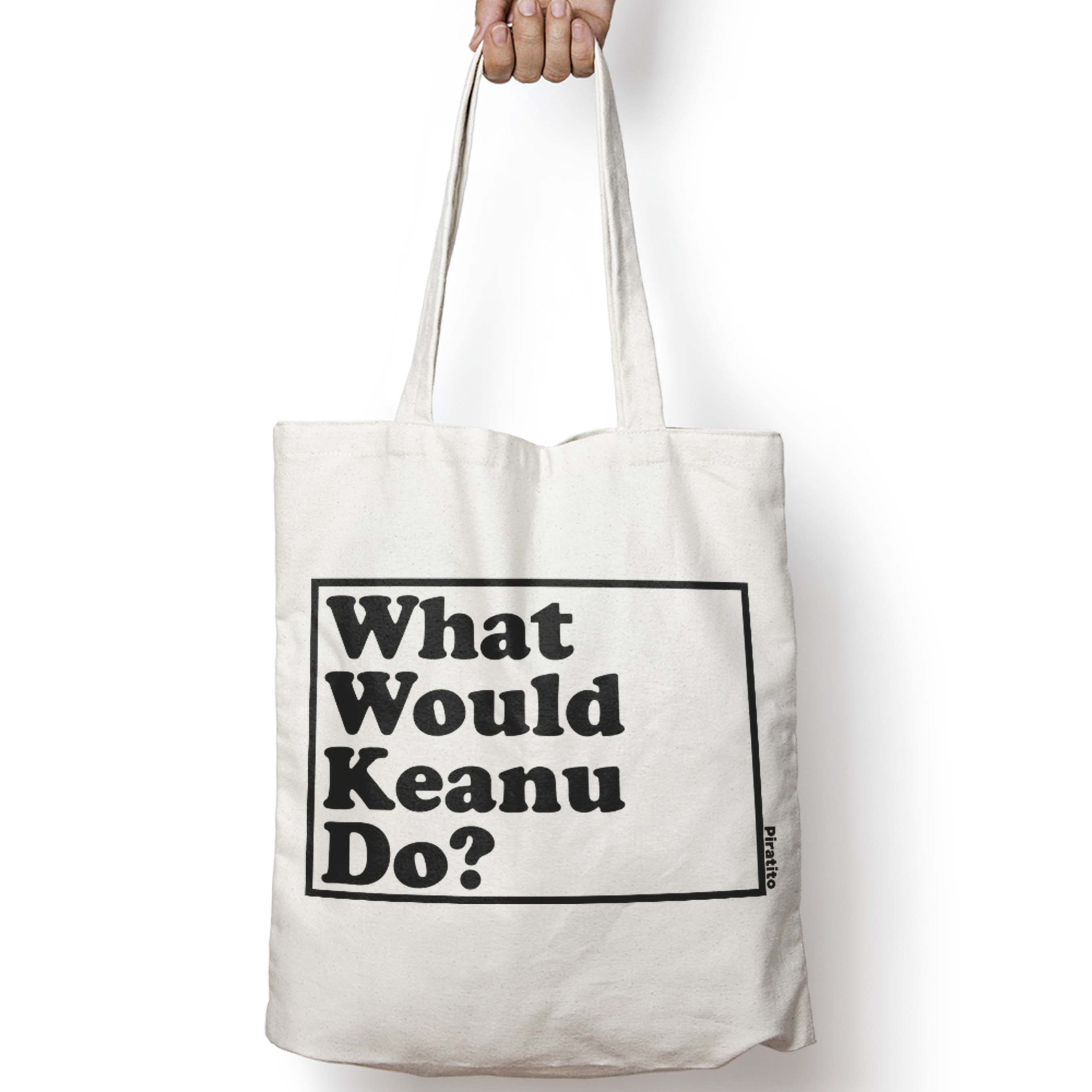 KEANU REEVES, WWYD natural canvas tote bag