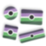 Voidpunk Pride Flag buttons and magnets