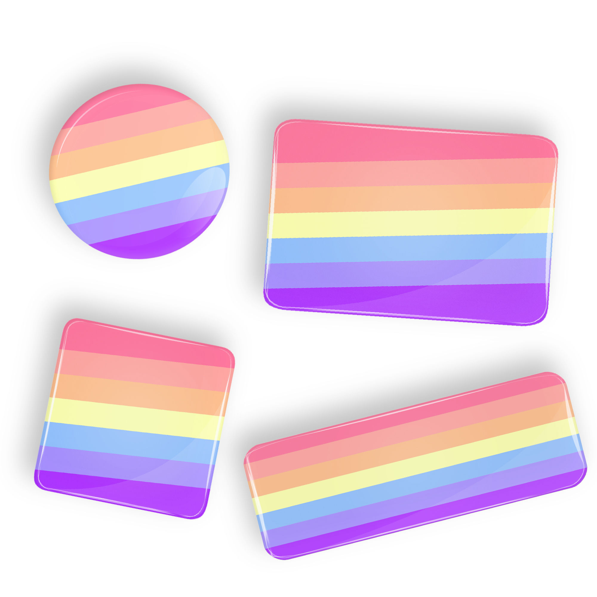 Xenogender Pride Flag buttons and magnets