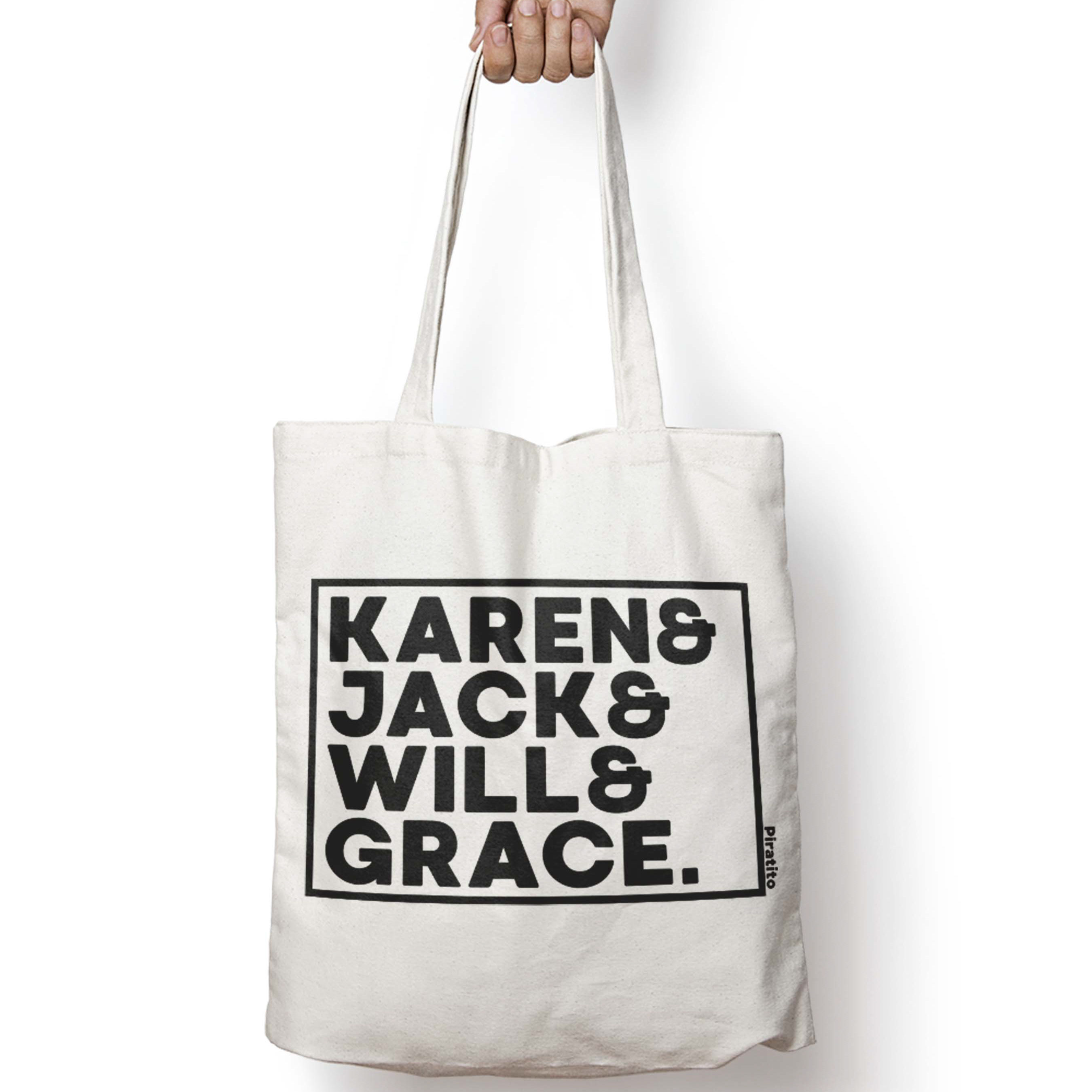 WILL AND GRACE - Squad Goals natural canvas tote bag