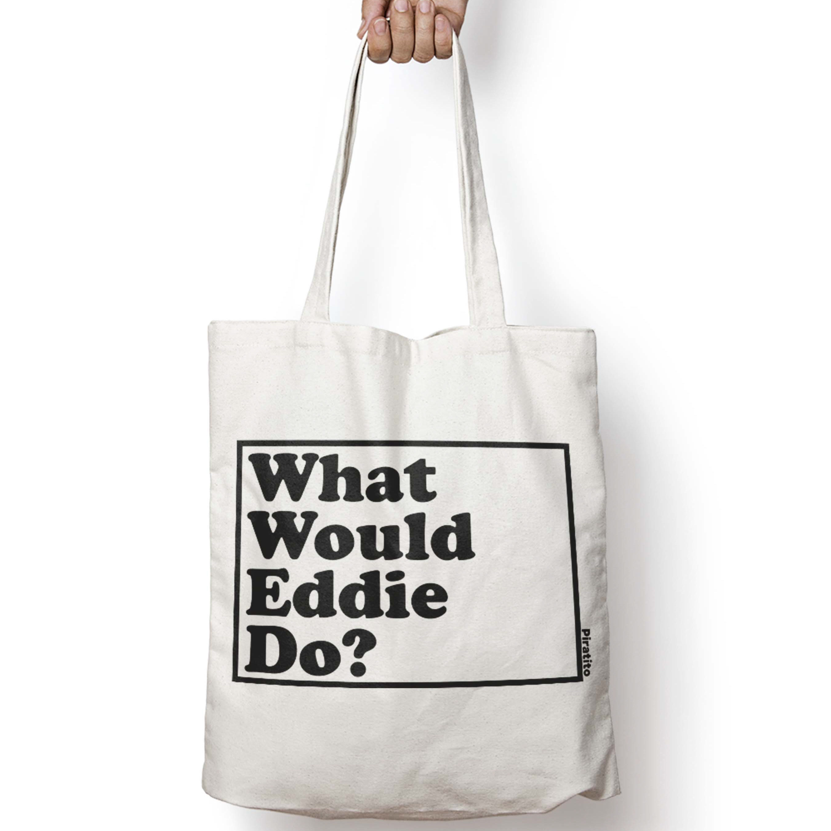 ABSOLUTELY FABULOUS - EDDIE, WWYD natural canvas tote bag