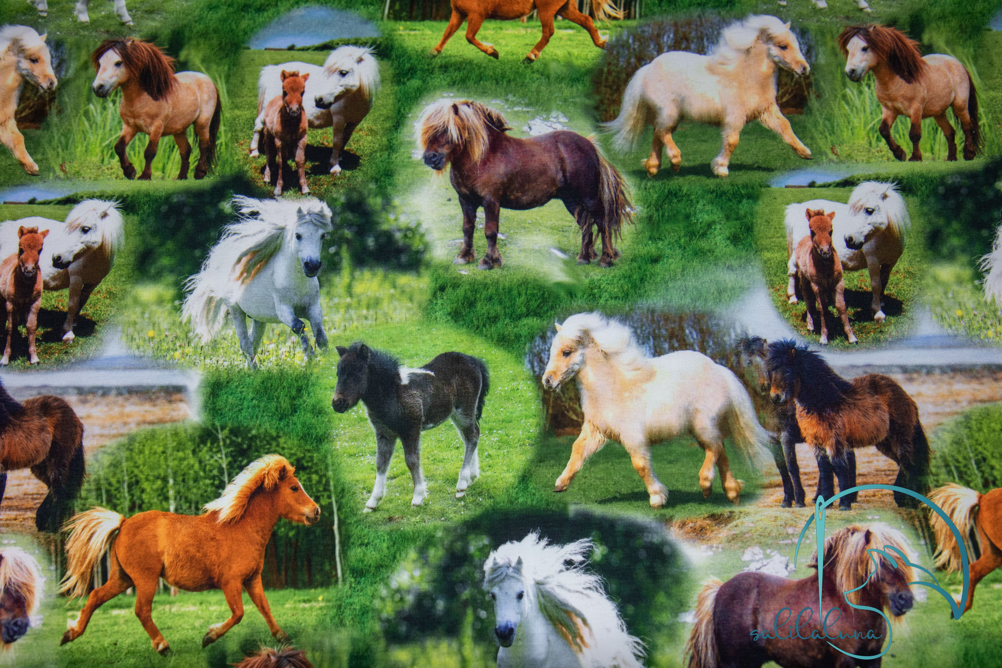 Baumwolljersey  Ponywiese Digitaldruck