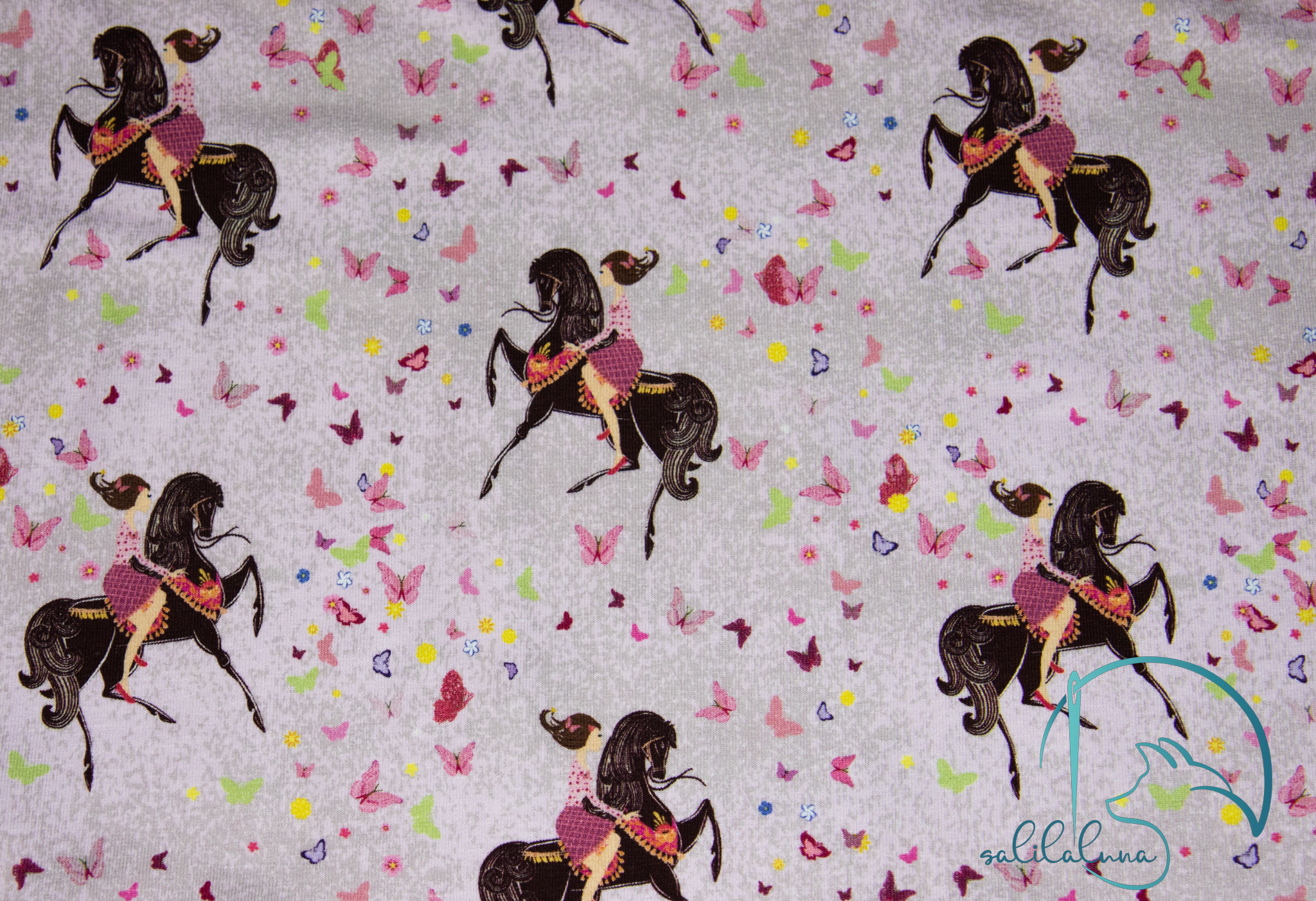 Baumwolljersey Pferdemädchen