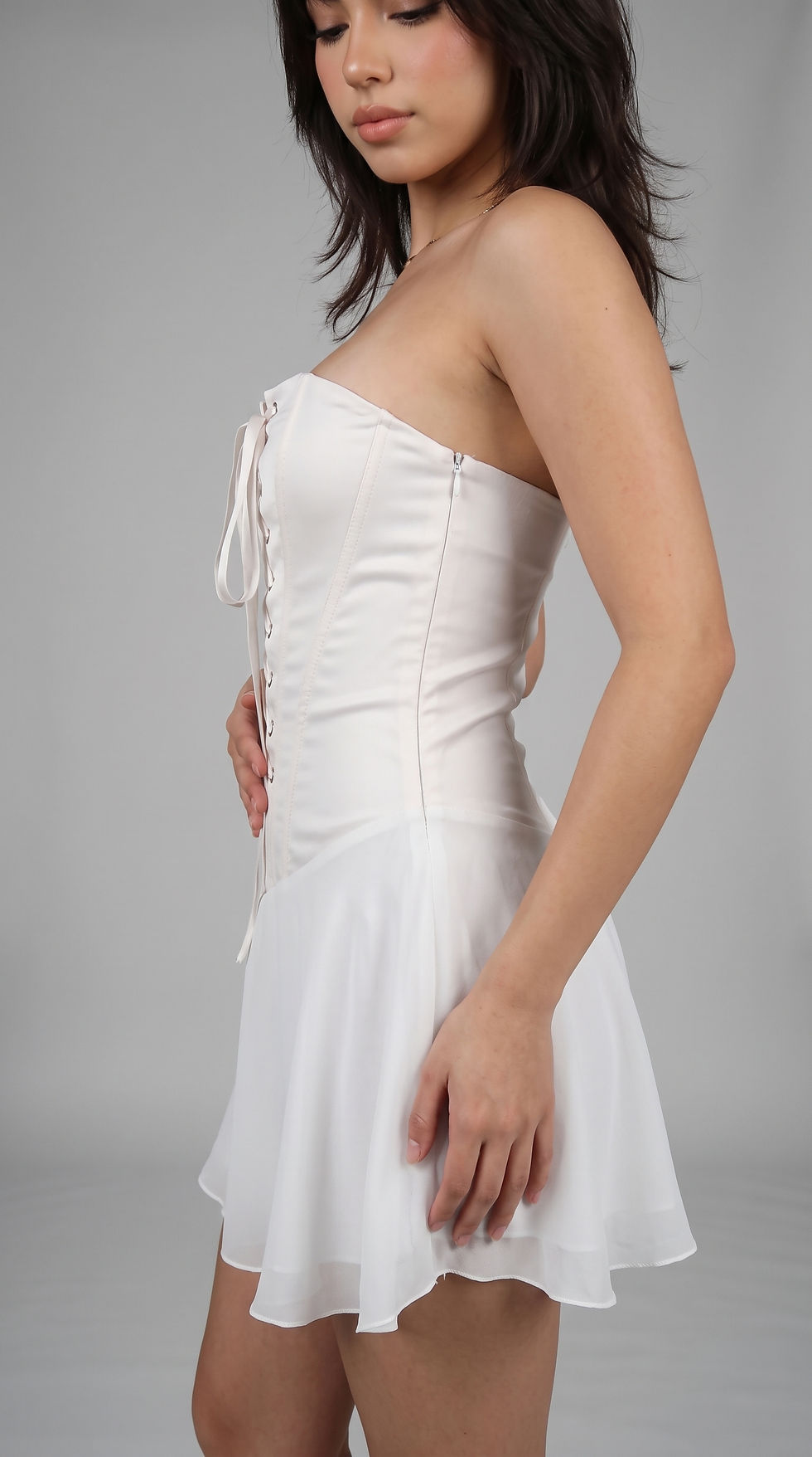 Thumbnail: Women's Casual Off-Shoulder Tube Top Dress with Ruffles