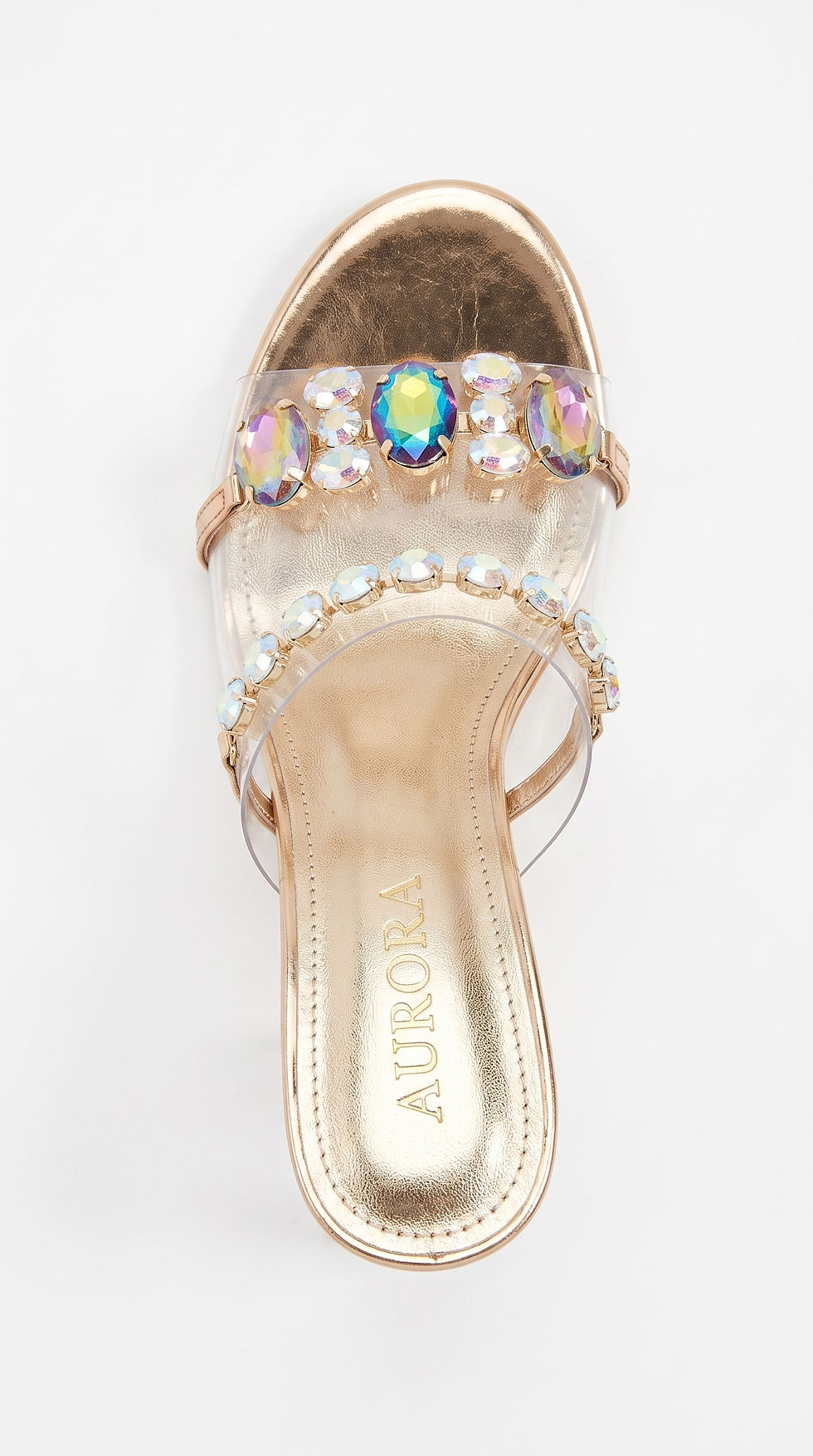 Thumbnail: Transparent Coarse Diamond Crystal Slippers for Women