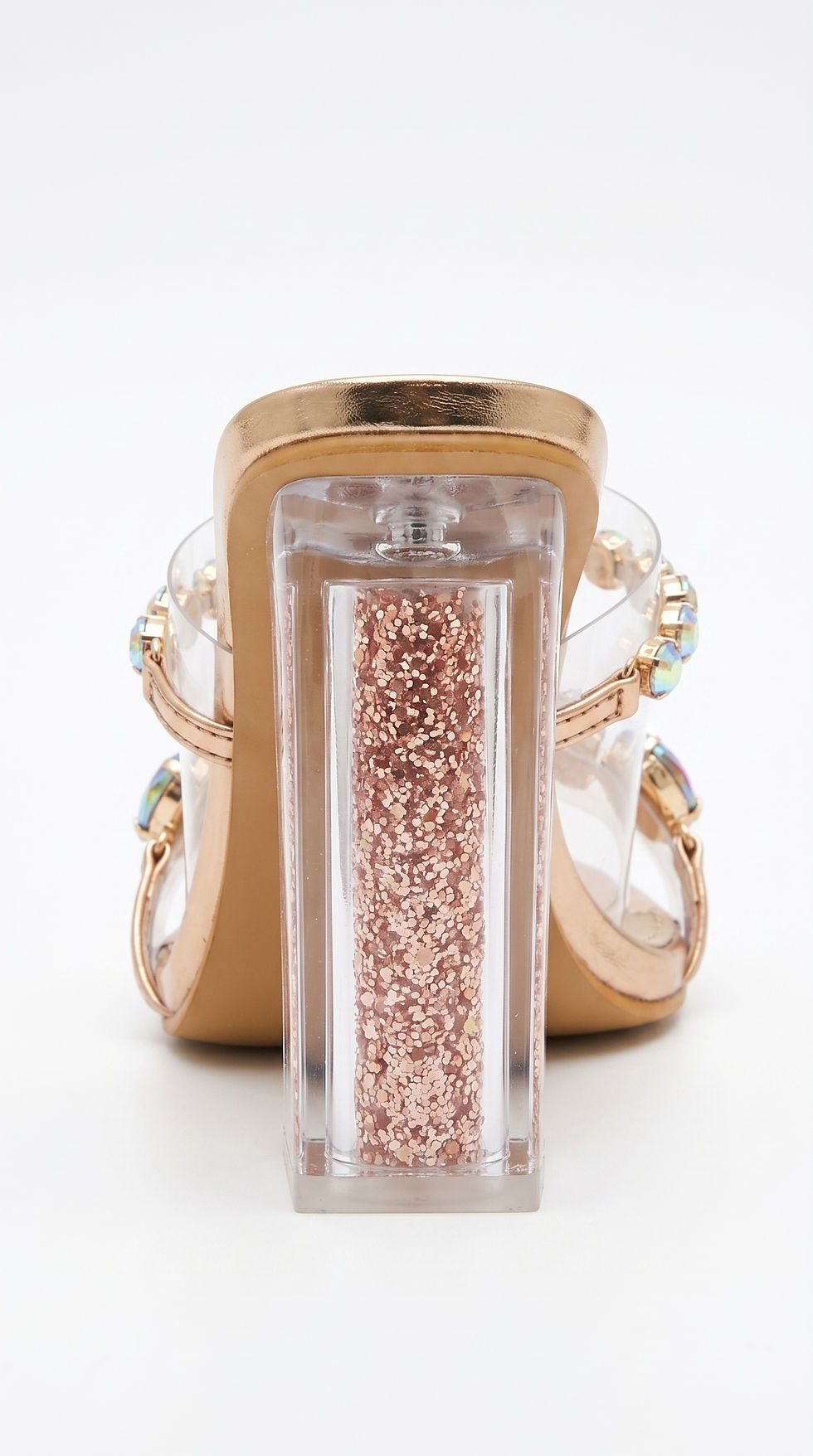 Thumbnail: Transparent Coarse Diamond Crystal Slippers for Women