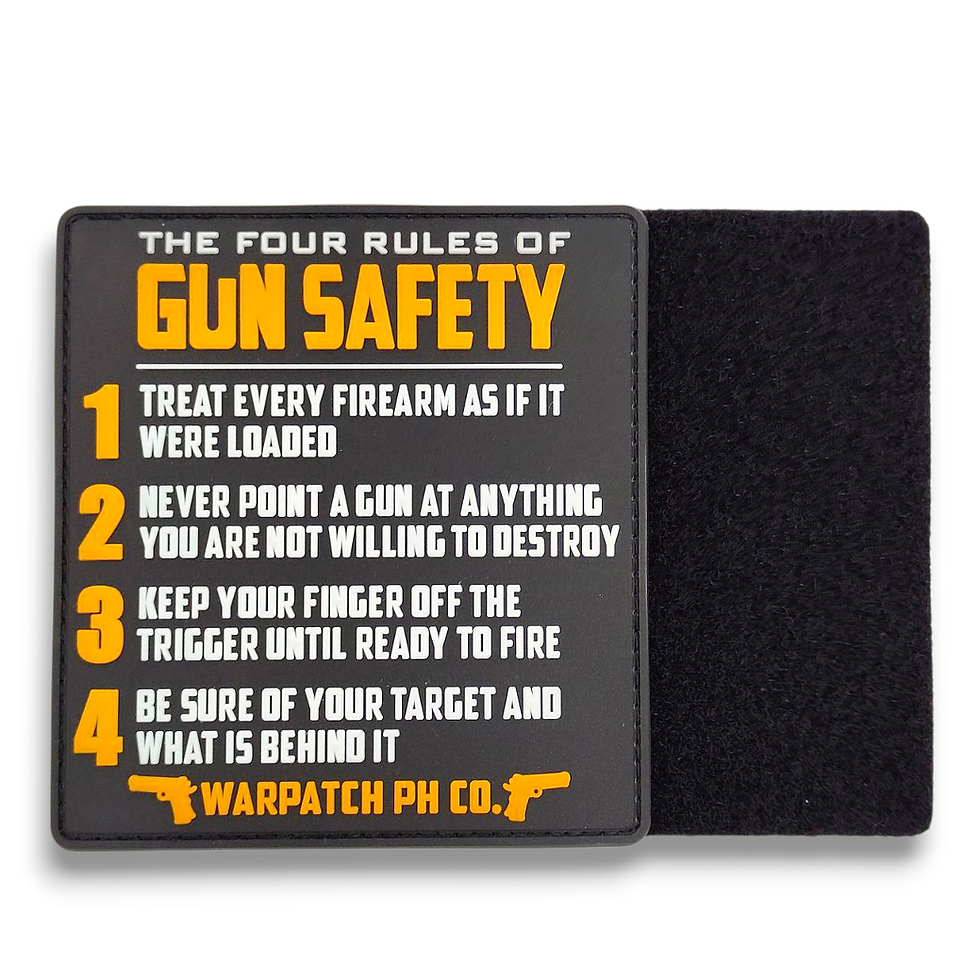 Thumbnail: 4 RULES OF GUN SAFETY ORANGE PVC PATCH