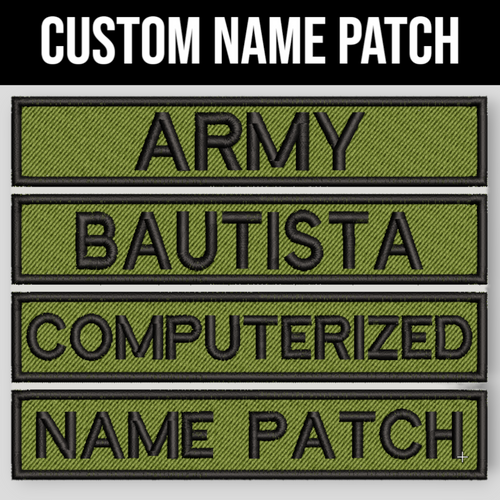 CUSTOM NAME EMBROIDERED PATCH SUPPLY SERGEANT PH