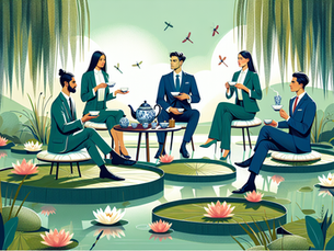 Tea Time by the Corporate Lagoon: Unwinding with Nature
