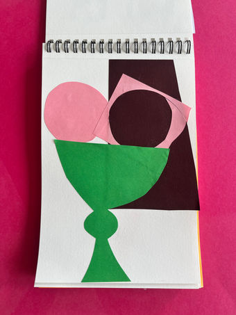 collage ice-cream artwork. 