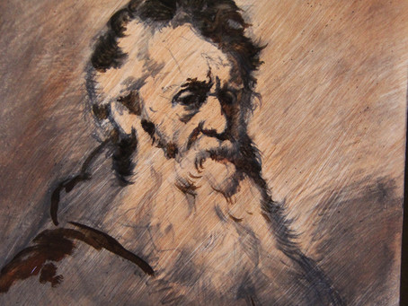 Copying Rembrandt "Man with a beard" 1632