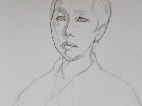 Portrait drawing of Frances